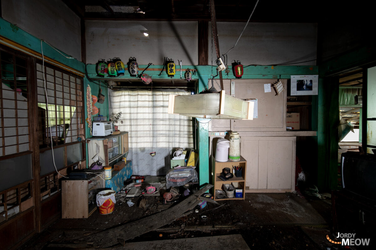 Vibrant abandoned medical clinic in Chiba forest