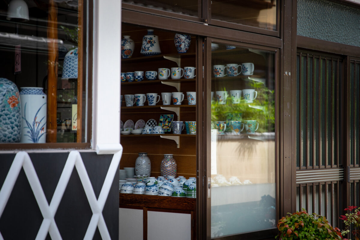 Traditional Japanese Ceramics Tranquil Kitchen Display